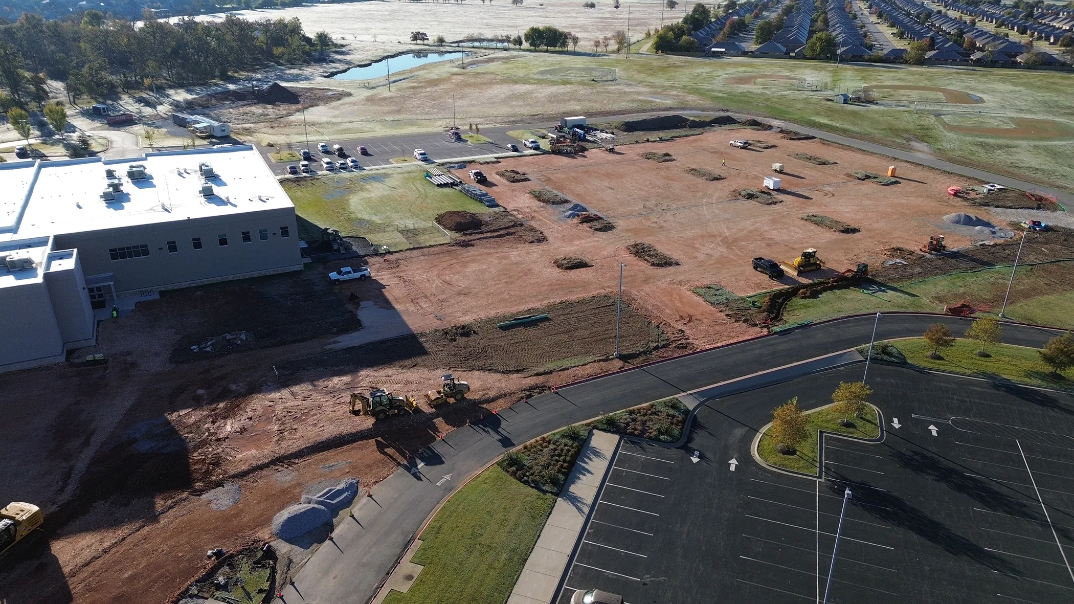 Aerial shot of Riggs Contracting of Arkansas job site